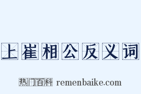 上崔相公反义词是什么意思的图片